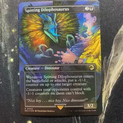 Spitting Dilophosaurus - MTG Universes Beyond Jurassic World Collection, NM Foil - Image 1
