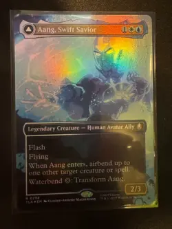 MTG Magic The Gathering -Aang, Swift Savior -R 0298 -NM -Borderless -FOIL! 👀 - Image 1