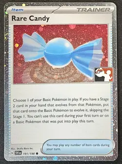 Rare Candy 191/198 Play! Prize Pack Series 4 Promo Cosmos Holo Pokemon 2023 NM - Image 1