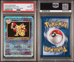 2002 Pokemon Legendary Collection Kadabra Reverse Holo 49/110 PSA 8 WOTC NM - Image 3