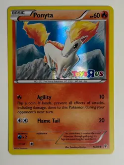 2016 POKEMON XY GENERATIONS PONYTA 14/83 TOYS R US STAMPED PROMO HOLO NM - Image 3