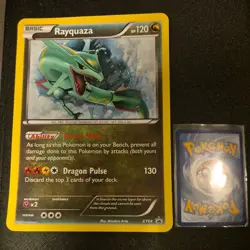 Pokemon TCG Rayquaza XY64 Black Star Promo Holo Card Jumbo Oversized - Image 1