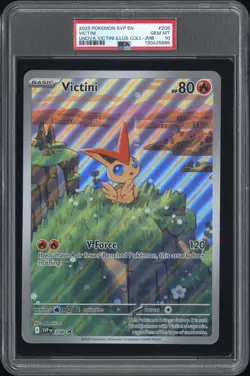 2025 POKEMON SVP EN-SV BLACK STAR PROMO JUMBO #208 VICTINI PSA 10 - Image 1