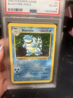 1999 POKEMON BASE SET UNLIMITED #2 BLASTOISE-HOLO PSA 6 - Image 3