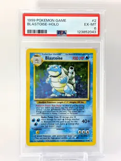 1999 POKEMON BASE SET UNLIMITED #2 BLASTOISE-HOLO PSA 6 - Image 1