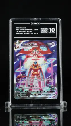 Deoxys VMAX Pokemon SWSH Crown Zenith GG45 Galarian Gallery Alt Art UR TAG 10 - Image 1
