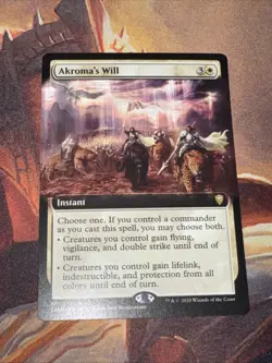 Akroma’s Will X1 Mtg Commander Legends Nm Extended Art - Image 1