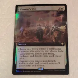Akroma's Will - Foil - Extended Art #615 (NM) Commander Legends CMR Magic MTG - Image 1