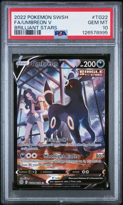 PSA 10 Umbreon V TG22/TG30 Brilliant Stars FA Pokemon Card Trainer Gallery - Image 1