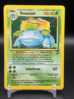 Venusaur Holo Rare 18/130 Pokemon Base Set 2 English WOTC LP - Image 1