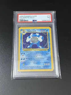 2000 Pokemon Poliwrath Holo 15/130 Base Set 2 PSA 7 Near Mint - Image 1