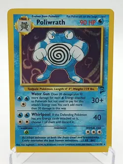 2000 Poliwrath #15/130 Holo NM- Rare Pokemon Base Set 2 Vintage WOTC - Image 1