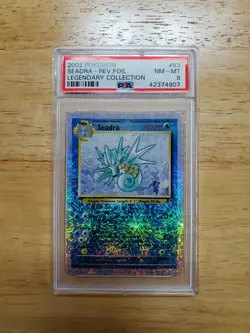 Pokemon PSA 8 NM/MINT 2002 Seadra Legendary Collection Reverse Holo Card - Image 1