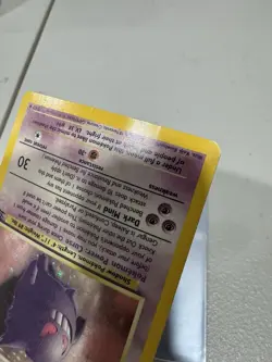 GENGAR Holo Rare Fossil Unlimited Pokemon Trading Card HP Played 5/62 - Image 4