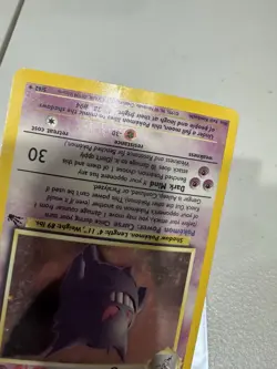 GENGAR Holo Rare Fossil Unlimited Pokemon Trading Card HP Played 5/62 - Image 5
