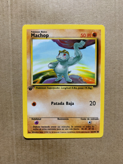 1st Edition SPANISH Machop 52/102 Base Set - Common Pokemon Card - NM/Mint - Image 1