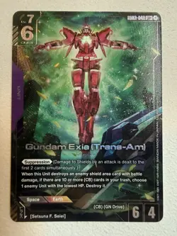 Gundam Exia (Trans-Am) LR+ GD03-049 Alt TCG Card Foil Steel Requiem English - Image 1