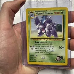 Giovanni's Nidorino Gym Challenge Uncommon 45/132 Non Holo Pokemon Card LP+ TCG - Image 1