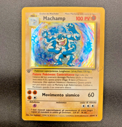 Pokemon Card Machamp Holo 1st ED 8/102 Set Base ITA italiano played PL - Image 1