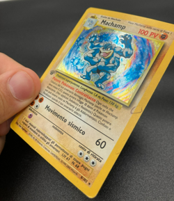 Pokemon Card Machamp Holo 1st ED 8/102 Set Base ITA italiano played PL - Image 4