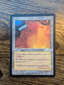 City of Traitors, Rare Magic the Gathering Card, Exodus 1998, MTG Reserved List - Image 1