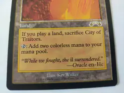 City of Traitors: Exodus Rare (Magic the Gathering 1998), Excellent condition - Image 3