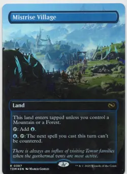 Magic: Tarkir: Dragonstorm #397 Mistrise Village (Borderless) Foil .V04 - Image 1