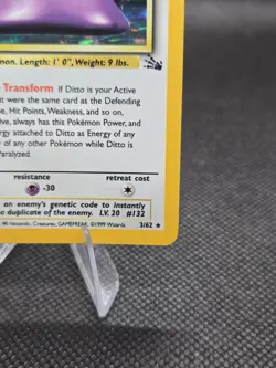 Ditto 3/62 Pokemon Fossil (Holo) - LP - Image 5