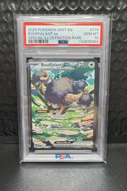 2025 Pokemon White Flare Bouffalant EX Special Illustration Rare PSA 10 - Image 1