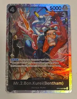Mr.2.Bon.Kurei (Bentham) OP14-091 One Piece TCG The Azure Sea's Seven SR NM - Image 1