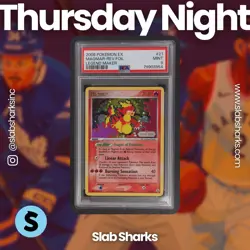 2006 POKEMON EX LEGEND MAKER #21/92 MAGMAR REVERSE HOLO PSA 9 - Image 1