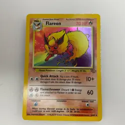 Flareon 3/64 Jungle Set Holo Rare Pokemon Card 1999 Vintage TCG LP - Image 1