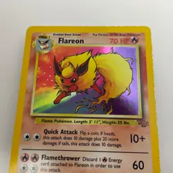 Flareon 3/64 Jungle Set Holo Rare Pokemon Card 1999 Vintage TCG LP - Image 2