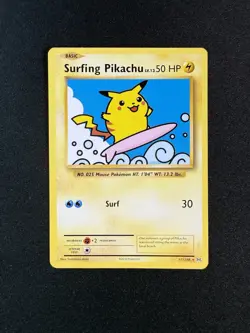 Pokemon TCG Surfing Pikachu Evolutions Card 111/108 Regular Secret Rare 2016 - Image 1