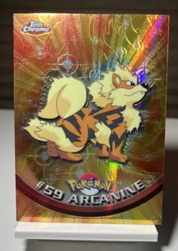 2000 Topps Chrome Pokemon Arcanine Spectra #59 (Damaged) !!Read Description!! - Image 1
