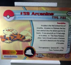 2000 Topps Chrome Pokemon Arcanine Spectra #59 (Damaged) !!Read Description!! - Image 3