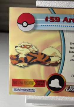 2000 Topps Chrome Pokemon Arcanine Spectra #59 (Damaged) !!Read Description!! - Image 4