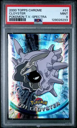2000 TOPPS CHROME POKEMON T.V. SPECTRA #91 CLOYSTER PSA 9 - Image 1