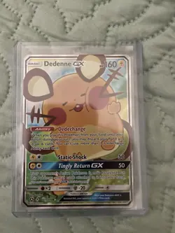 Pokemon TCG Dedenne GX Full Art Holo Card 195a/214 Unbroken Bonds - Image 1