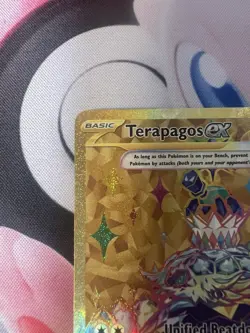 Pokemon TCG Terapagos EX 173/142 Stellar Crown Hyper Rare Gold Holo Card - Image 4