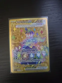Pokemon TCG Terapagos EX 173/142 Stellar Crown Hyper Rare Gold Holo Card - Image 1