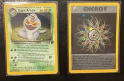 Lot Of 2 Rocket Set Rare Holo Pokemon Cards Rainbow Energy And Dark Arbok - Image 1