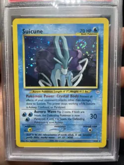 PSA 9 Suicune Holo Unlimited Neo Revelations Pokemon Card WOTC MINT Swirl - Image 1