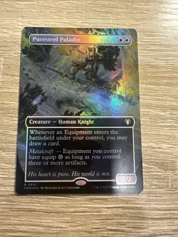 Near Mint x 1 Puresteel Paladin - Foil - Borderless Commander 627 - Image 1