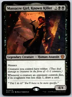Massacre Girl, Known Killer M Commander: Lorwyn Eclipsed 79 NM - Image 1