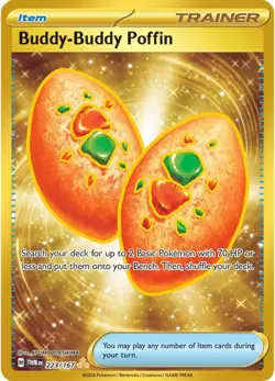 Pokemon TCG Buddy-Buddy Poffin 223/167 Hyper Rare Sv06: Twilight Masquerade Holo - Image 1