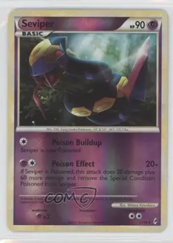Seviper Reverse Foil Pokemon HeartGold & SoulSilver Call of Legends #51 - Image 1
