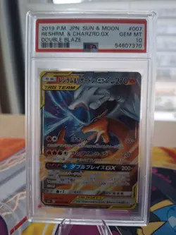 Pokemon Reshiram & Charizard GX 2019 Japanese Tag Team GX All Stars #016 PSA 10 - Image 1