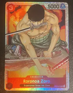 One Piece TCG Roronoa Zoro #ST01-013 SR Starter Deck 1: Straw Hat Crew - Image 1