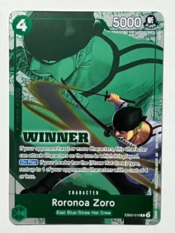 Roronoa Zoro (Winner Pack 2025 Vol. 3) EB02-019 One Piece Promotion Foil MINT - Image 1